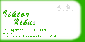 viktor mikus business card